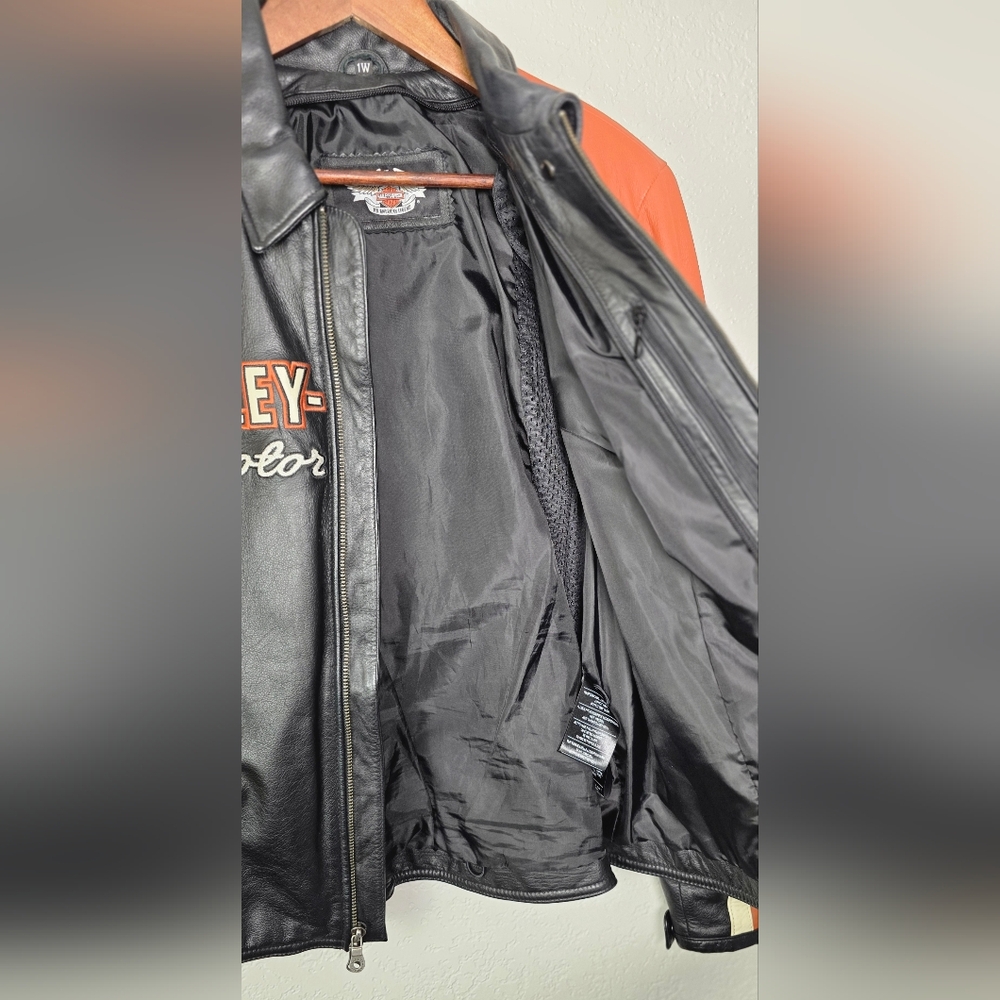 Harley Davidson Women's Bikercore Motorcycle Leather Jacket - Size 1W (18/20) - Picture 13 of 17